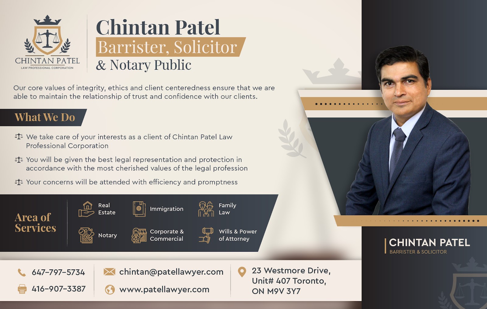 Chintan Patel Law Professional Corporation - Real Estate Lawyer & Notary Public - photo by Chintan Patel Law Professional Corporation - Real Estate Lawyer & Notary Public via Google