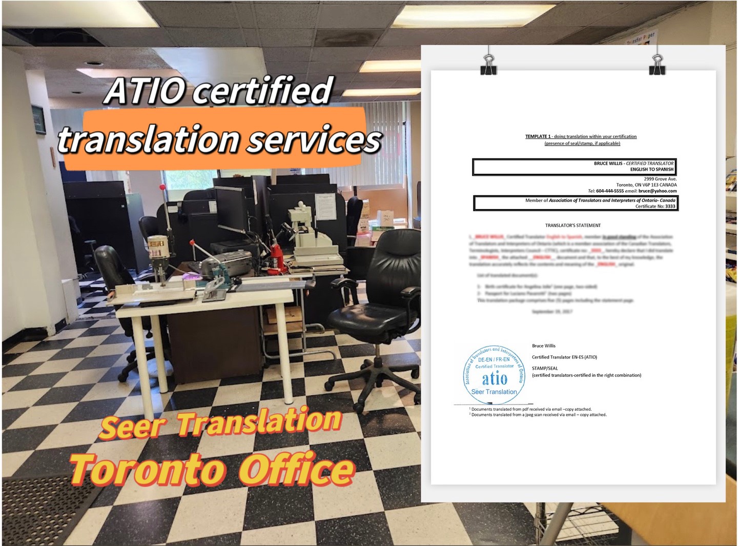 Seer Translation - ATIO Certified Translation Services Toronto - photo by Seer Translation - ATIO Certified Translation Services Toronto via Google
